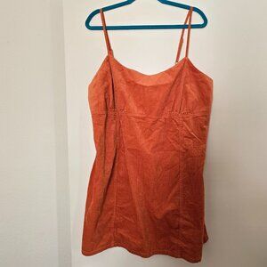 Wild Fable Burnt Orange Corduroy Mini Dress Plus Size 1X/1XL Like New Halloween